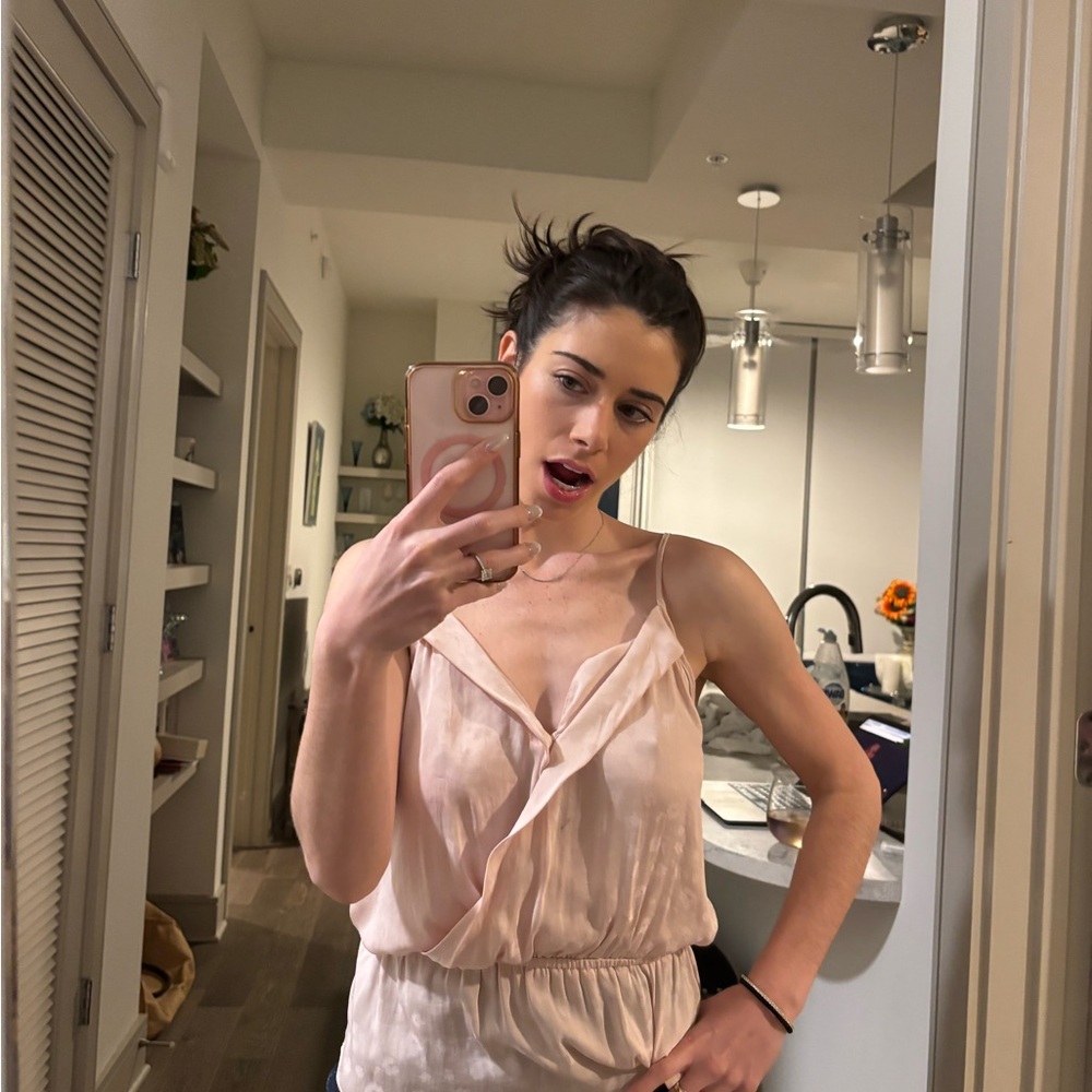 Chelsea28 Blush Satin Cami Top